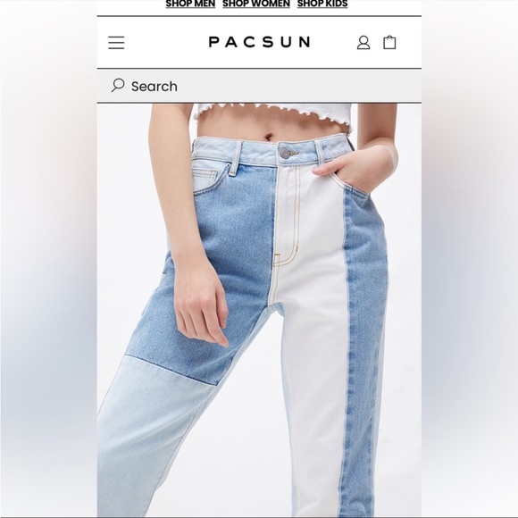 NWOT color block mom jean - Picture 2 of 7